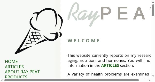 Screenshot of raypeat.com