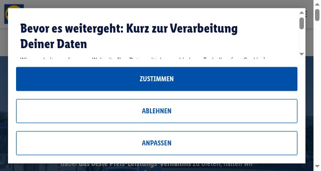 Screenshot of realestate-lidl.ch