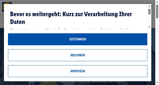 Screenshot of realestate-lidl.lu