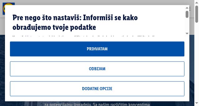 Screenshot of realestate-lidl.rs