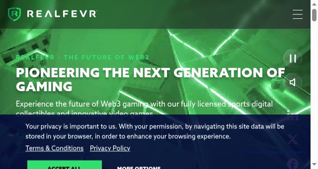 Screenshot of realfevr.com