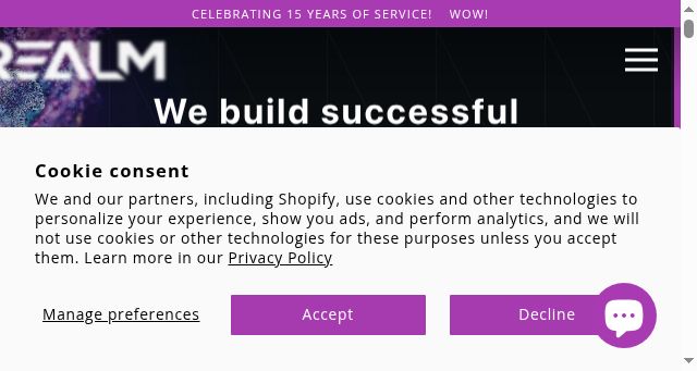 Screenshot of realmwebdesign.com