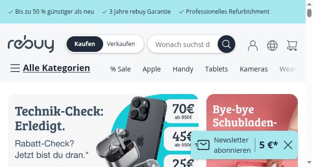 Screenshot of rebuy.de