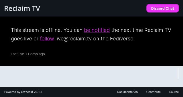 Screenshot of reclaim.tv