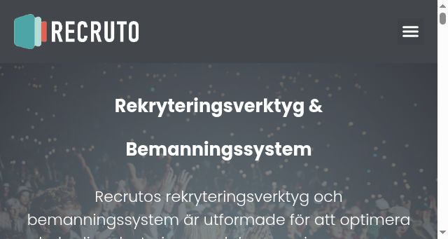 Screenshot of recruto.se