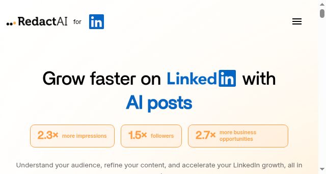 Screenshot of redactai.io