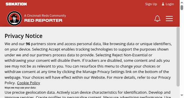 Screenshot of redreporter.com