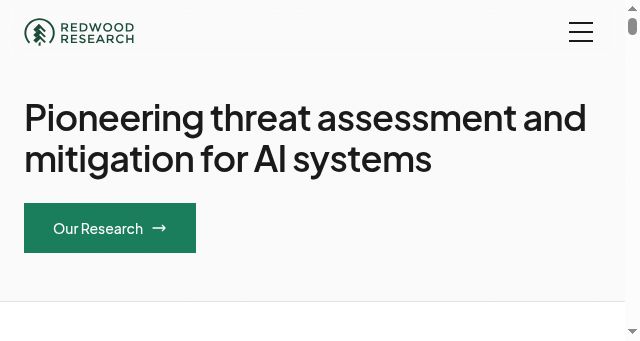 Screenshot of redwoodresearch.org