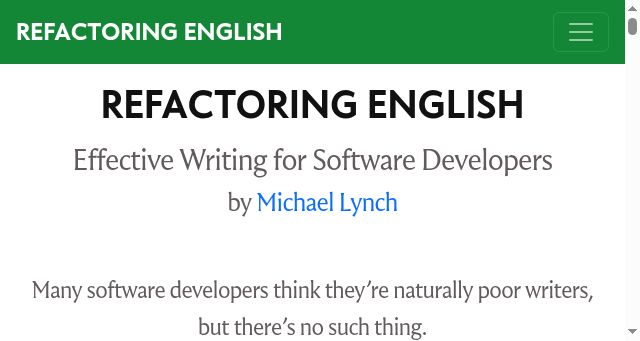 Screenshot of refactoringenglish.com