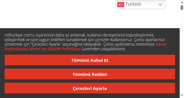Screenshot of refiturkiye.com