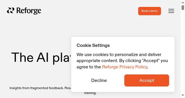 Screenshot of reforge.com