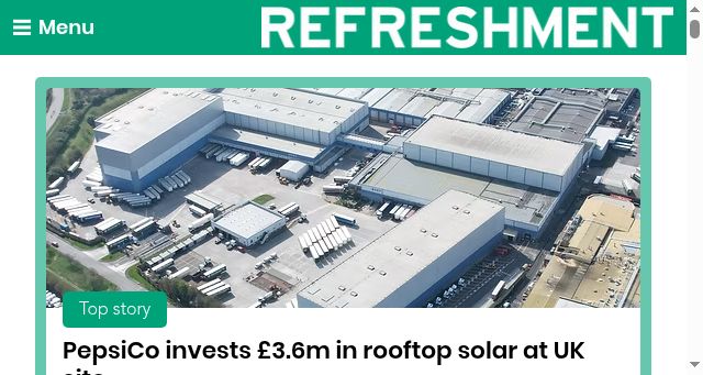 Screenshot of refreshmentmag.com