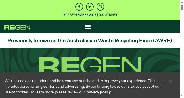 Screenshot of regenexpo.com.au