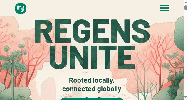 Screenshot of regensunite.earth