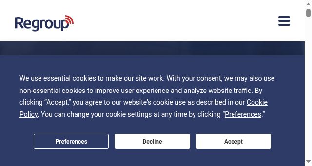 Screenshot of regroup.com