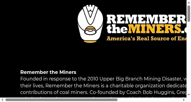 Screenshot of remembertheminers.org