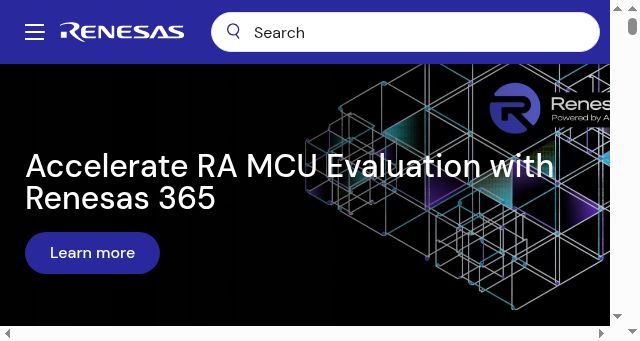 Screenshot of renesas.com