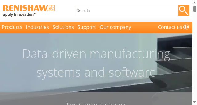 Screenshot of renishaw.com