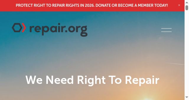 Screenshot of repair.org