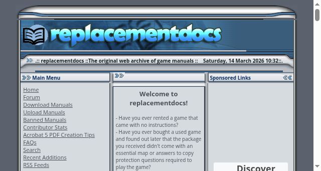Screenshot of replacementdocs.com