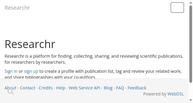 Screenshot of researchr.org