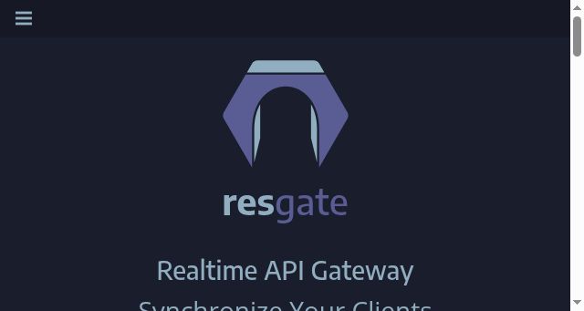 Screenshot of resgate.io