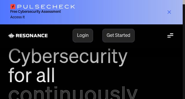 Screenshot of resonance.security