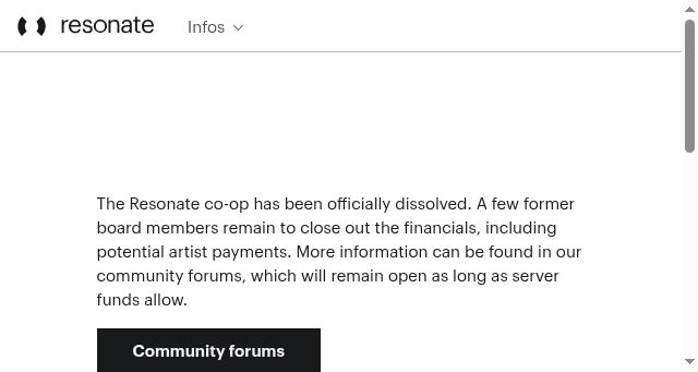 Screenshot of resonate.coop