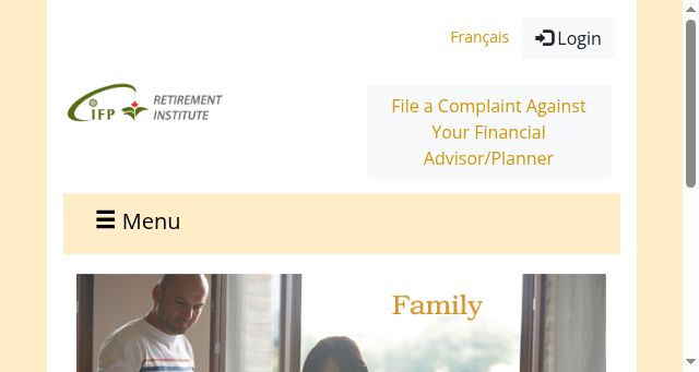 Screenshot of retirementinstitute.ca