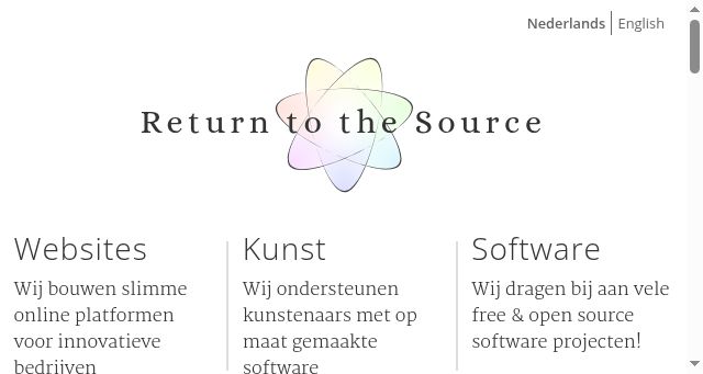 Screenshot of returntothesource.nl