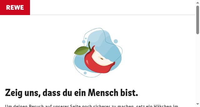 Screenshot of rewe.de