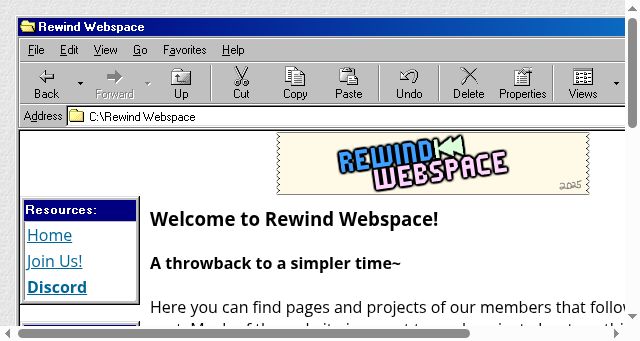 Screenshot of rewindwebspace.com