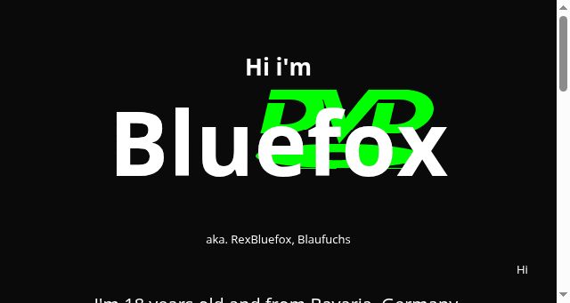 Screenshot of rexbluefox.dev