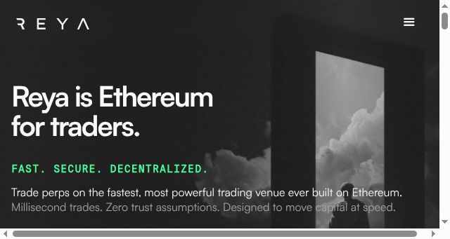 Screenshot of reya.network