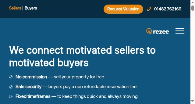 Screenshot of rezee.co.uk