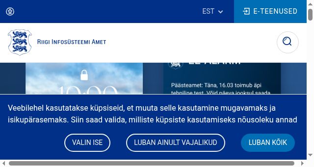 Screenshot of ria.ee