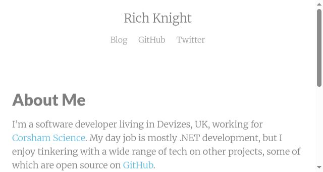 Screenshot of rich-knight.com