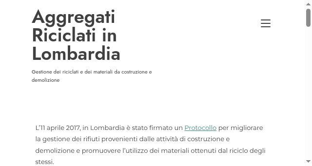 Screenshot of riciclo-inerti.it