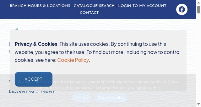 Screenshot of rideaulakeslibrary.ca