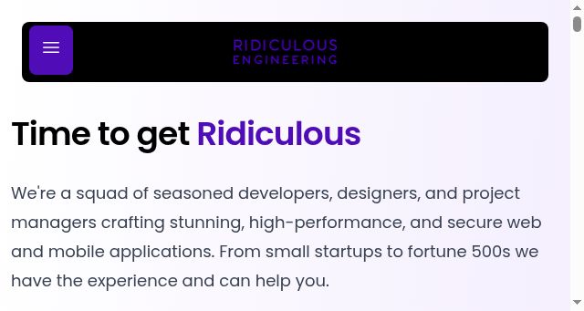 Screenshot of ridiculousengineering.com