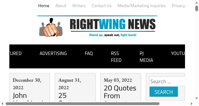 Screenshot of rightwingnews.com