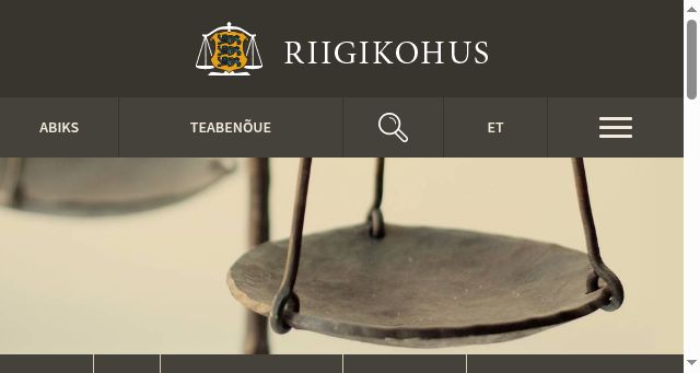 Screenshot of riigikohus.ee