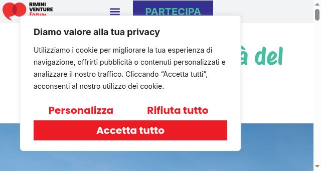 Screenshot of riminiventure.it