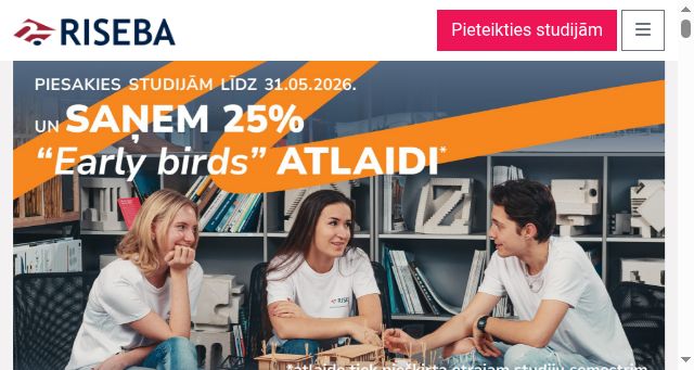 Screenshot of riseba.lv