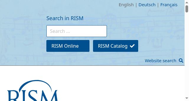 Screenshot of rism.info