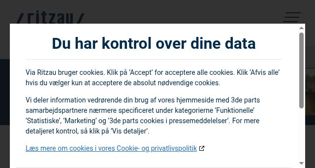 Screenshot of ritzau.com