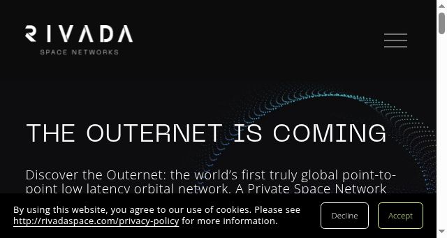 Screenshot of rivadaspace.com