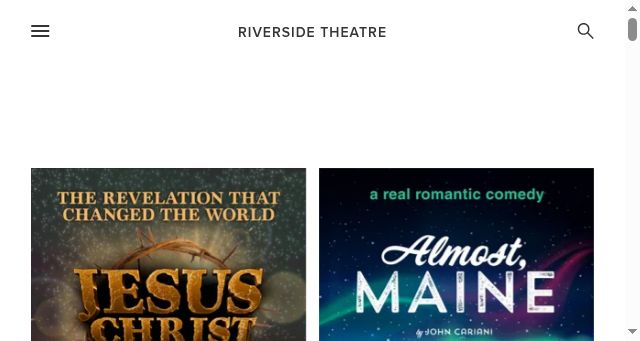 Screenshot of riversidetheatre.com