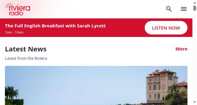 Screenshot of rivieraradio.mc