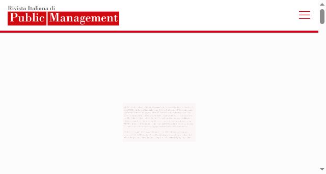 Screenshot of rivistaitalianadipublicmanagement.it